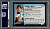 Ichiro Suzuki Autographed 2001 Bowman Chrome Refractor Rookie Card #351 Seattle Mariners PSA 8 Auto Grade Gem Mint 10 "01 ROY MVP" PSA/DNA #63680004