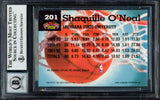 Shaquille Shaq O'Neal Autographed 1992 Stadium Club Rookie Card #201 Orlando Magic Auto Grade Gem Mint 10 Beckett BAS #13315032