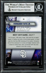 Fernando Tatis Jr. Autographed 2019 Bowman's Best Rookie Card #58 San Diego Padres Beckett BAS Stock #202730