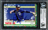 Fernando Tatis Jr. Autographed 2019 Topps Holiday Rookie Card #HW126 San Diego Padres Beckett BAS Stock #202732