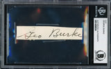 George Burke Autographed .75x3 Cut MLB Photographer Died In 1951 Beckett BAS #14066534