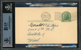George Stirnweiss Autographed 3.25x5.5 Government Postcard New York Yankees Beckett BAS #14066925