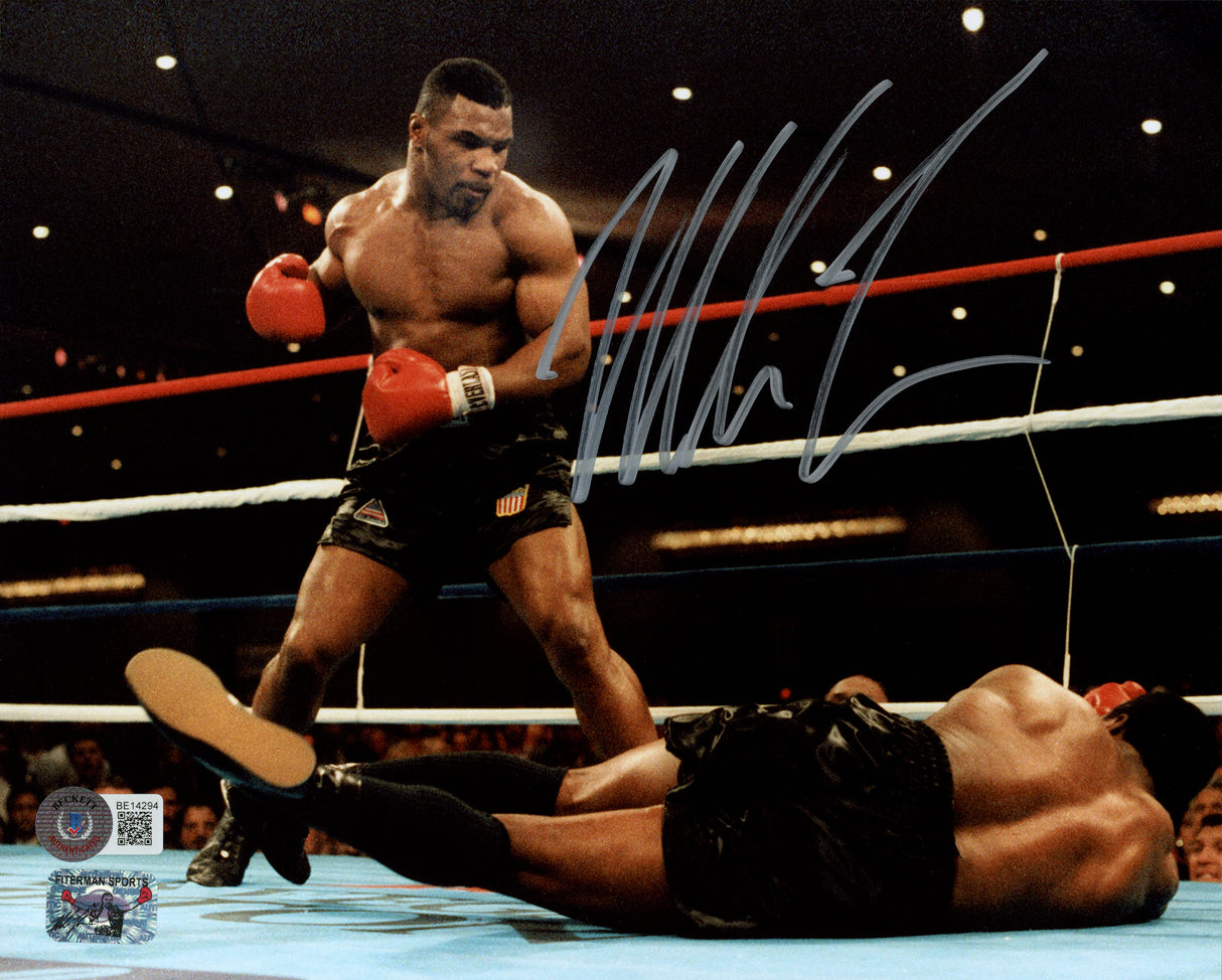 Mike Tyson Autographed 8x10 Photo Standing Over Beckett BAS Stock #202434