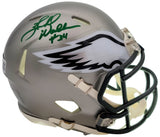 Herschel Walker Autographed Philadelphia Eagles Flash Silver Speed Mini Helmet Beckett BAS QR Stock #202147