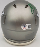 Herschel Walker Autographed Philadelphia Eagles Flash Silver Speed Mini Helmet Beckett BAS QR Stock #202147