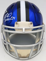 Herschel Walker Autographed Dallas Cowboys Flash Blue Speed Mini Helmet Beckett BAS QR Stock #202148