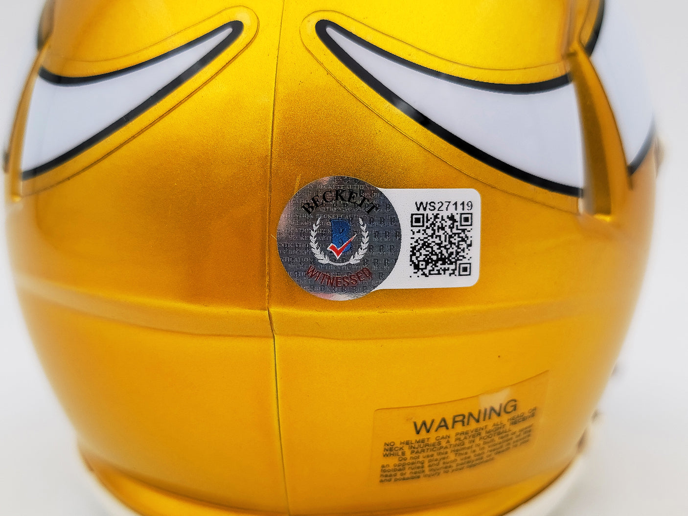 Herschel Walker Autographed Minnesota Vikings Flash Yellow Speed Mini Helmet Beckett BAS QR Stock #202149