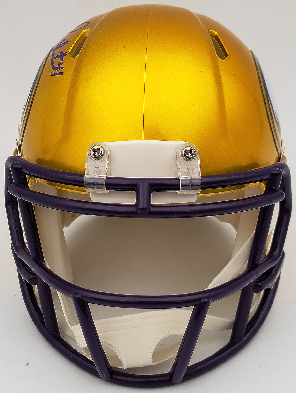 Herschel Walker Autographed Minnesota Vikings Flash Yellow Speed Mini Helmet Beckett BAS QR Stock #202149