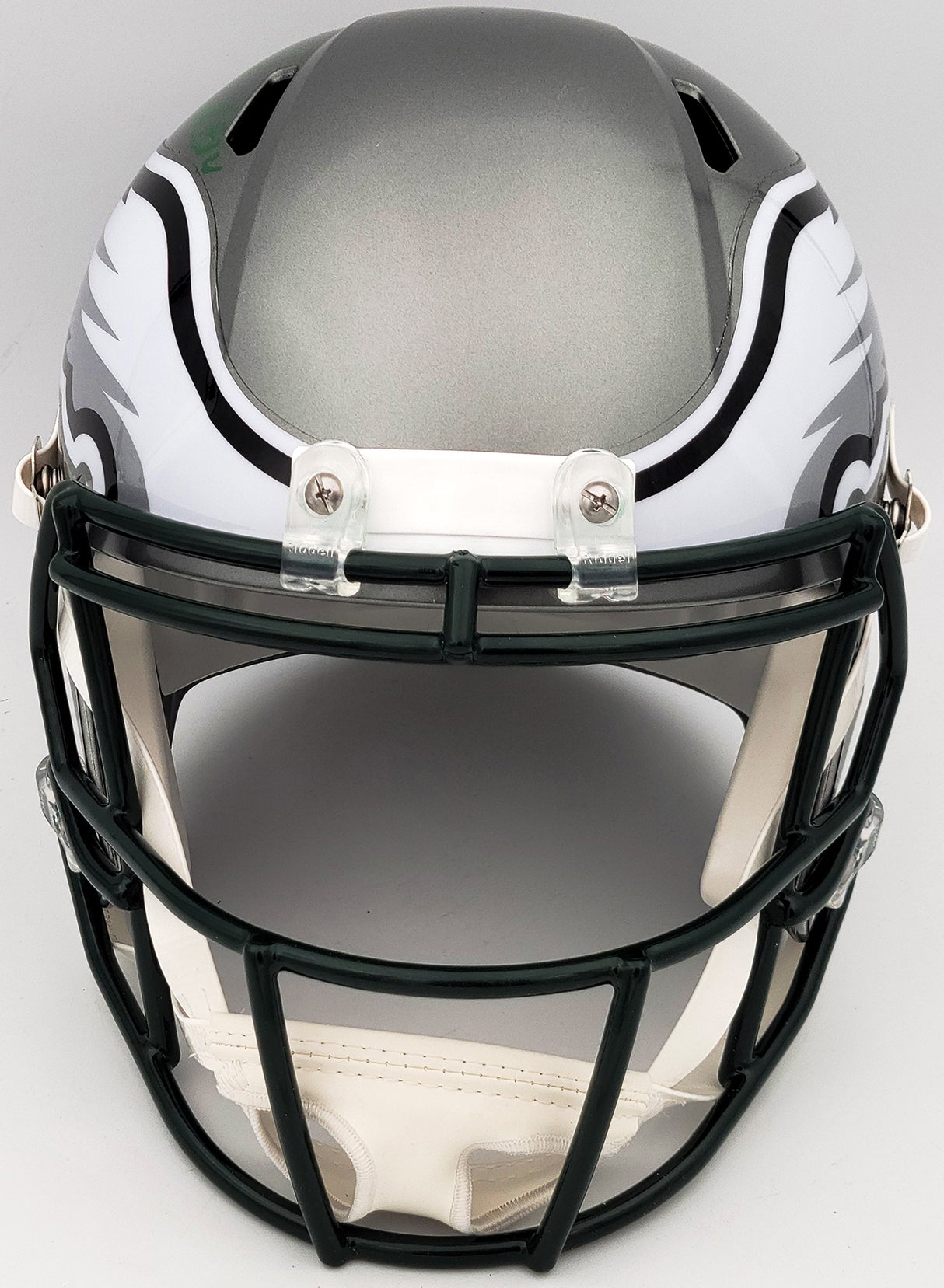 Herschel Walker Autographed Philadelphia Eagles Flash Silver Full Size Replica Speed Helmet Beckett BAS QR Stock #202155