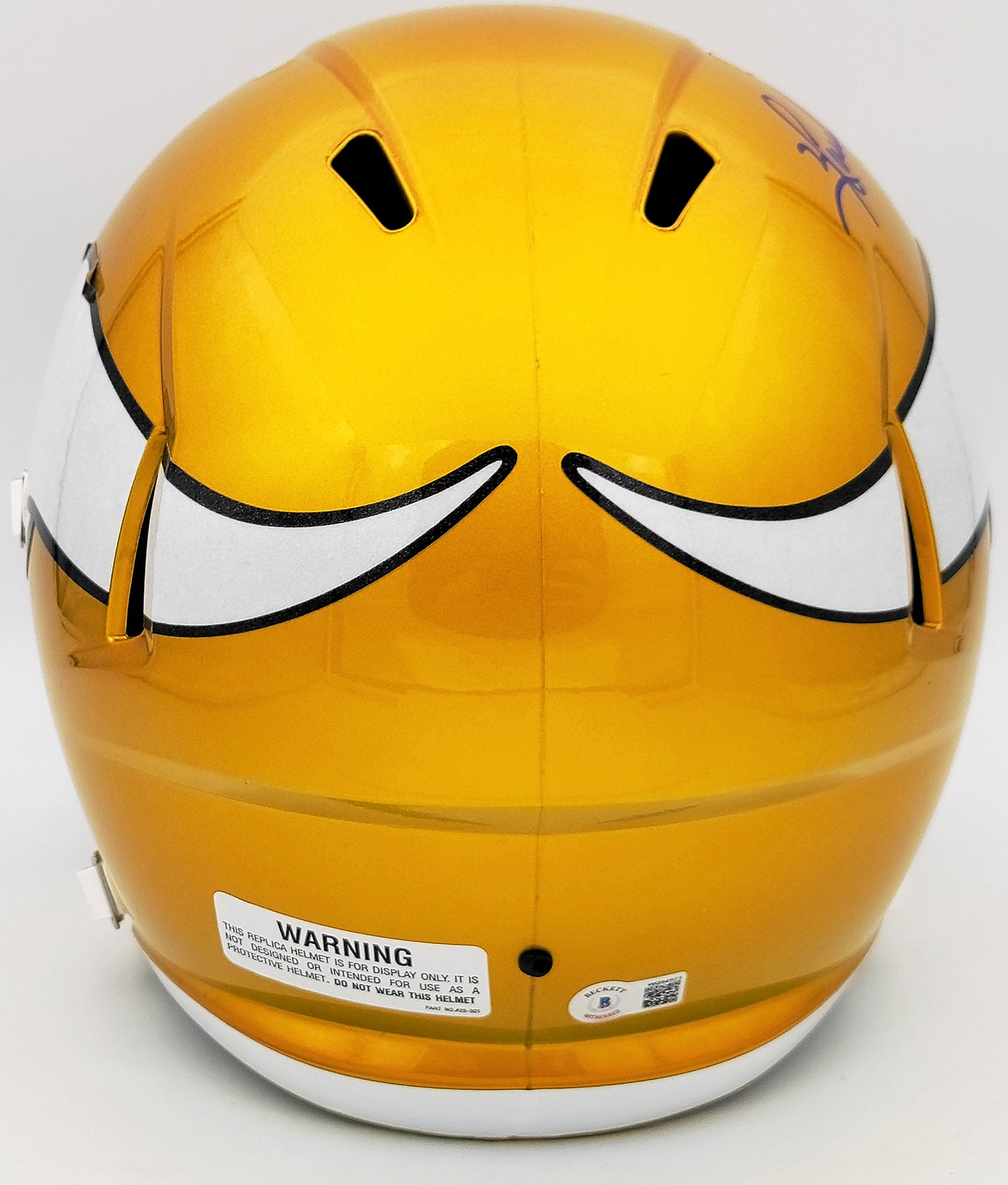 Herschel Walker Autographed Minnesota Vikings Flash Yellow Full Size Replica Speed Helmet Beckett BAS QR Stock #202156