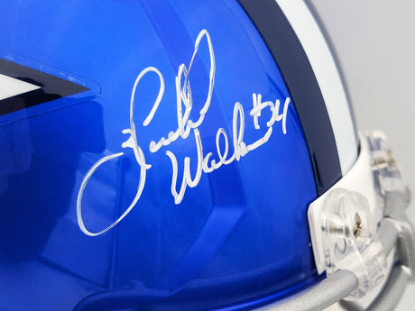 Herschel Walker Autographed Dallas Cowboys Flash Blue Full Size Replica Speed Helmet Beckett BAS QR Stock #202157