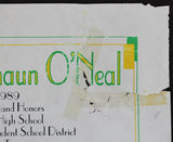 Shaquille O'Neal Signed 12x17.75 High School Awards Poster BAS Witness #WP79154