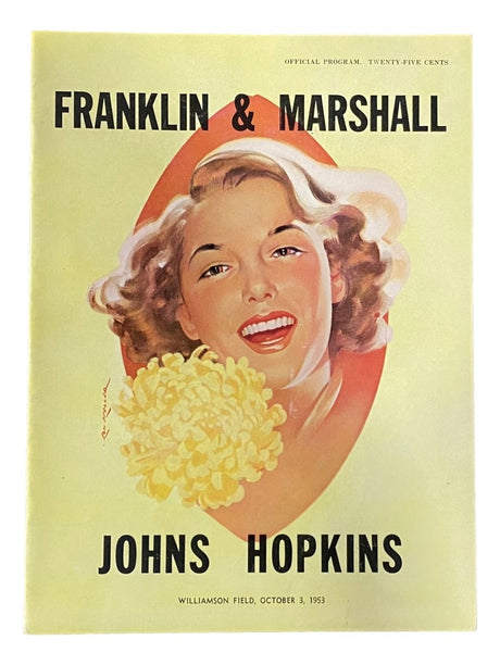 Franklin & Marshall vs Johns Hopkins October 3 1953 Official Game Program - Sports Integrity