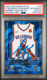 Shai Gilgeous-Alexander Signed 2022 Panini Contenders #16 Card Auto 9 PSA Slab