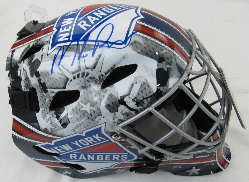 Mike Richter Signed Full Size Rangers Replica Helmet JSA Witness
