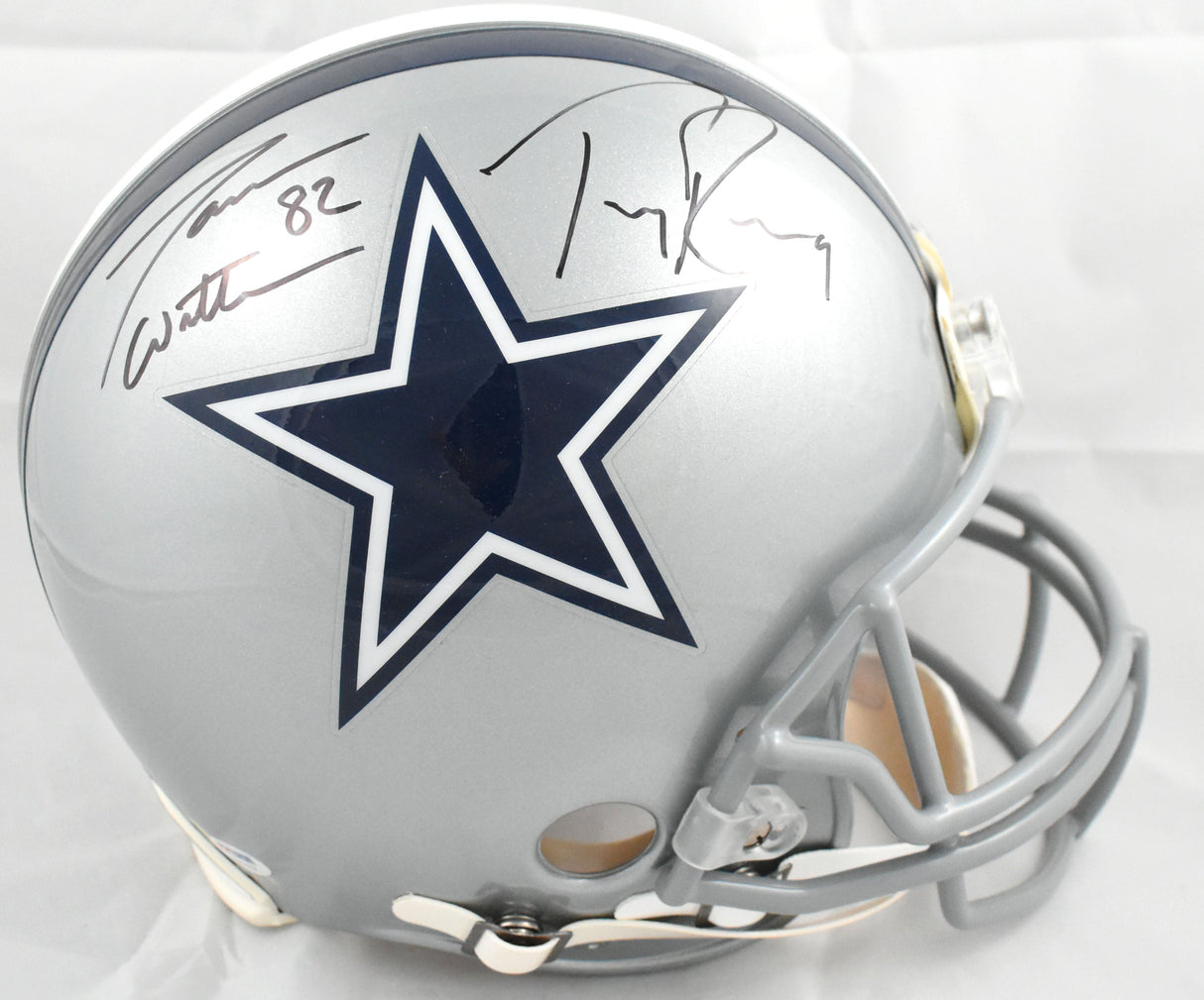 Tony Romo Jason Witten Autographed Dallas Cowboys F/S Authentic Helmet - PSA
