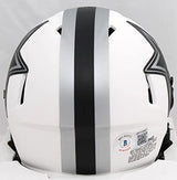 Dak Prescott Autographed Dallas Cowboys Lunar Speed Mini Helmet- Beckett W Holo