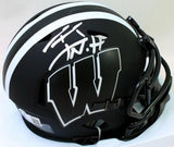 T.J. Watt Signed Wisconsin Badgers Eclipse Speed Mini Helmet - Beckett W Holo