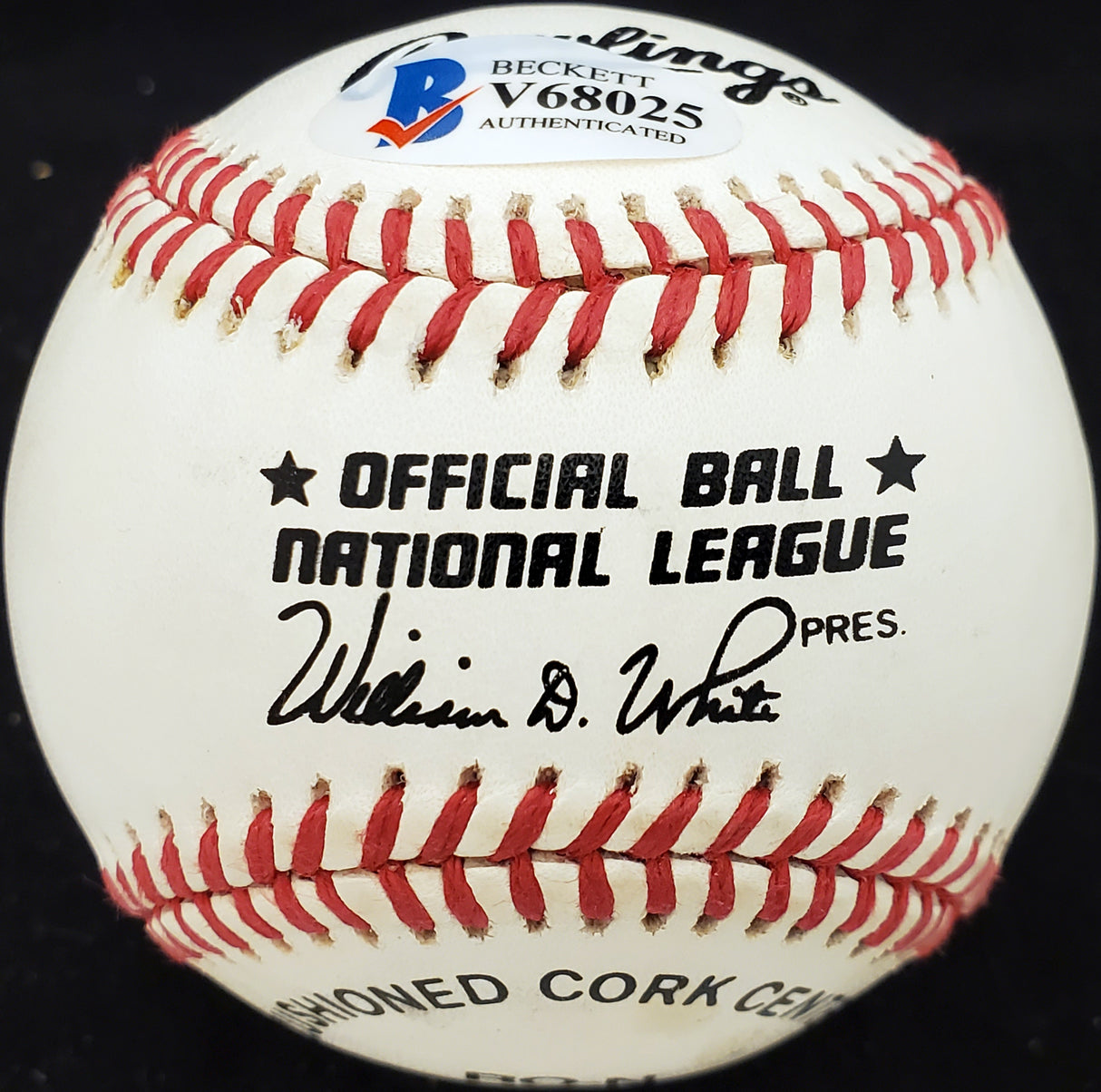 Dick Bartell Autographed Official NL Baseball New York Giants "Starting SS National League 7-6--33" Beckett BAS #V68025
