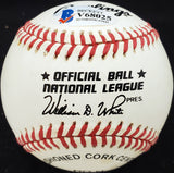Dick Bartell Autographed Official NL Baseball New York Giants "Starting SS National League 7-6--33" Beckett BAS #V68025