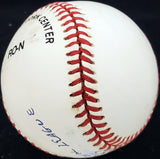 Dick Bartell Autographed Official NL Baseball New York Giants "Starting SS National League 7-6--33" Beckett BAS #V68025