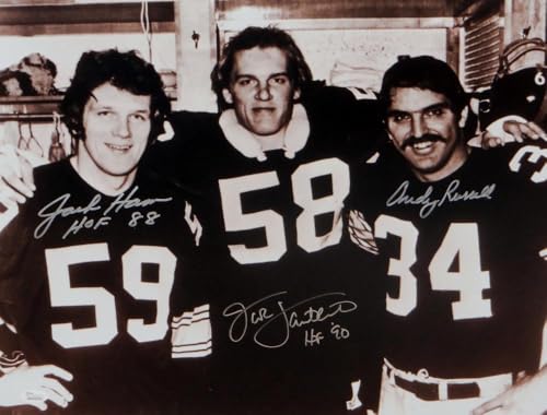 Ham Lambert Russell Steelers Signed 16x20 B&#38;W Photo W/ 2 insc-JSA W Auth *Si