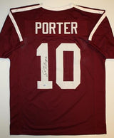 Sean Porter Autographed Maroon College Style Jersey- TriStar Authenticated