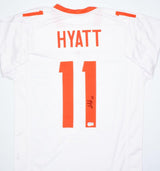 Jalin Hyatt Autographed White College Style Jersey- Beckett W Hologram *Black