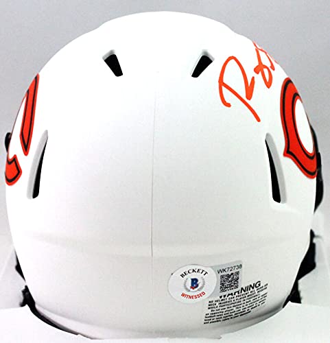 Roquan Smith Autographed Chicago Bears Lunar Speed Mini Helmet- Beckett W *Oran