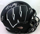 Derek/TJ/JJ Watt Signed Wisconsin Badgers Eclipse Speed Authentic Helmet- JSA W