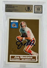 2005 Topps Turn Back the Clock #2 Joe Montana Auto SF 49ers BGS Autograph 10