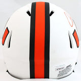 Andre Johnson Autographed Miami Hurricanes Lunar Speed Mini Helmet-JSA W *Orange