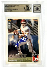 1994 Collector's Choice #70 Joe Montana Auto Kansas City Chiefs BGS Autograph 10