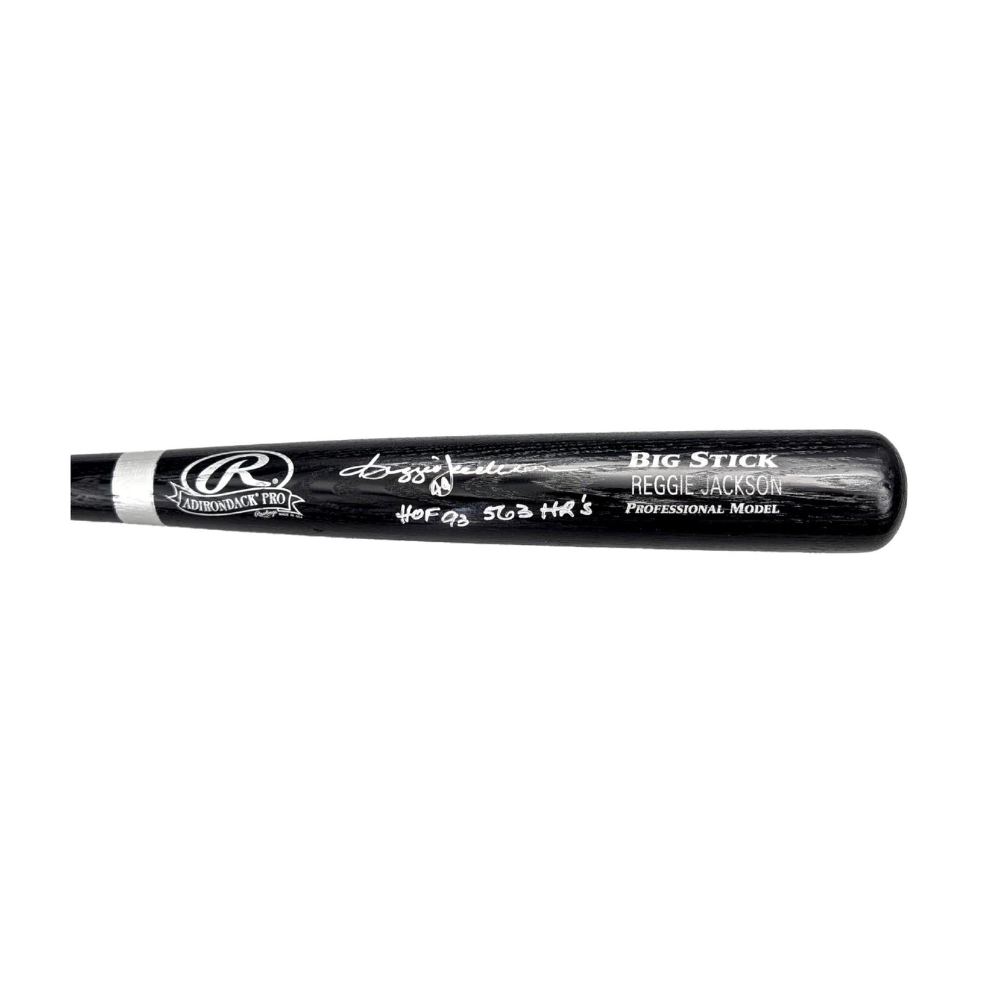 Reggie Jackson Autographed Rawlings Adirondack Pro Big Stick Black Bat w/ Inscriptions - PSA/DNA