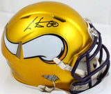 Cris Carter Autographed Minnesota Vikings Flash Speed Mini Helmet-Beckett Holo
