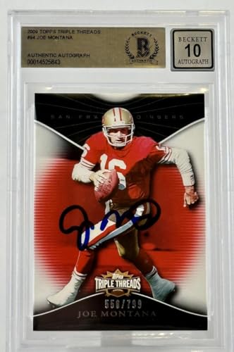 2009 Topps Triple Threads #94 Joe Montana Auto SF 49ers BGS Autograph 10