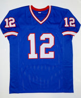 Jim Kelly Autographed Blue Pro Style Jersey- PSA/DNA Authenticated