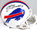 AJ Epenesa Autographed Buffalo Bills 2021 Mini Helmet-Beckett W Hologram *Black