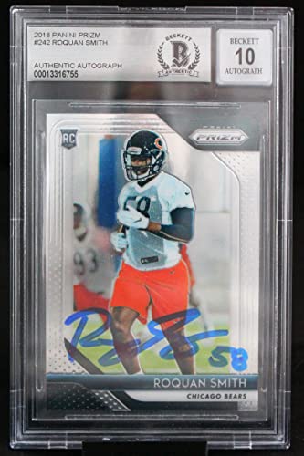 2018 Panini Prizm Silver #242 Roquan Smith Chicago Bears BGS Autograph 10