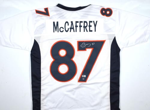 Ed McCaffrey Autographed White Pro Style Jersey - Beckett W Hologram *Silver