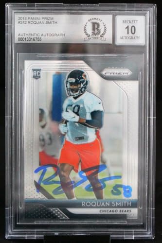 2018 Panini Prizm Silver #242 Roquan Smith Chicago Bears BGS Autograph 10