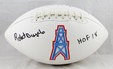 Robert Brazile Autographed Houston Oilers Logo Football With HOF Insc-JSA W Auth