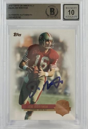 2012 Topps QB Immortals #QIJM Joe Montana Auto San Fran 49ers BGS Autograph 10
