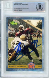 1993 Classic #58 Michael Strahan RC New York Giants BGS Autograph 10