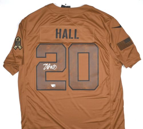 Breece Hall Signed Jets Nike Salute to Service Limited Jersey- Fanatics