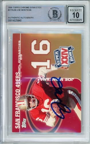 2008 Topps Chrome Dynasties #DYNJM Joe Montana San Francisco 49ers BGS Autograph