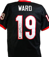 Hines Ward Autographed Black College Style Jersey- Beckett W *Black