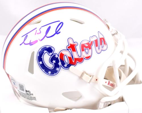 Tim Tebow Autographed Gators Stars & Stripes Speed Mini Helmet - Beckett W Holo