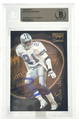 1996 Pinnacle Zenith #14 Deion Sanders Dallas Cowboys Autograph Beckett Auth