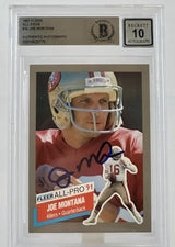 1991 Fleer All-Pros #19 Joe Montana Auto San Francisco 49ers BGS Autograph 10